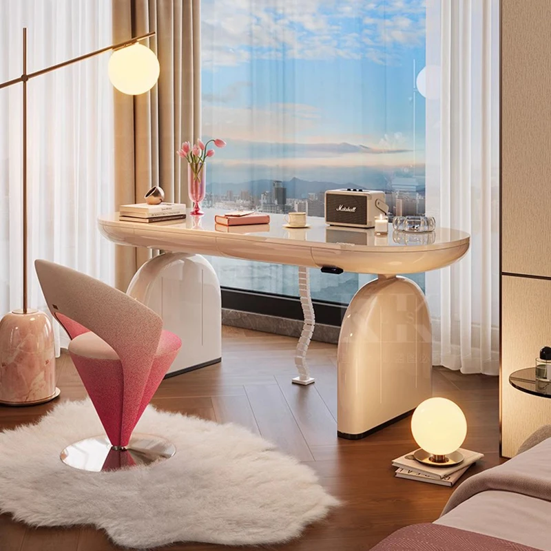 Home Office L Shaped Desk - Makeup Vanity Computer Desks Bedroom Notebook