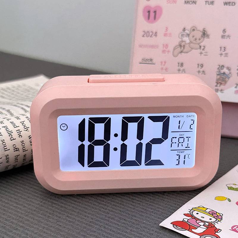 Led Desk Clock - Student Bedside Digital LED Backlight Alarm
