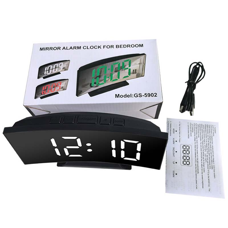 Led Desk Clock - 1pc LED Mirror Digital Clock Bedroom