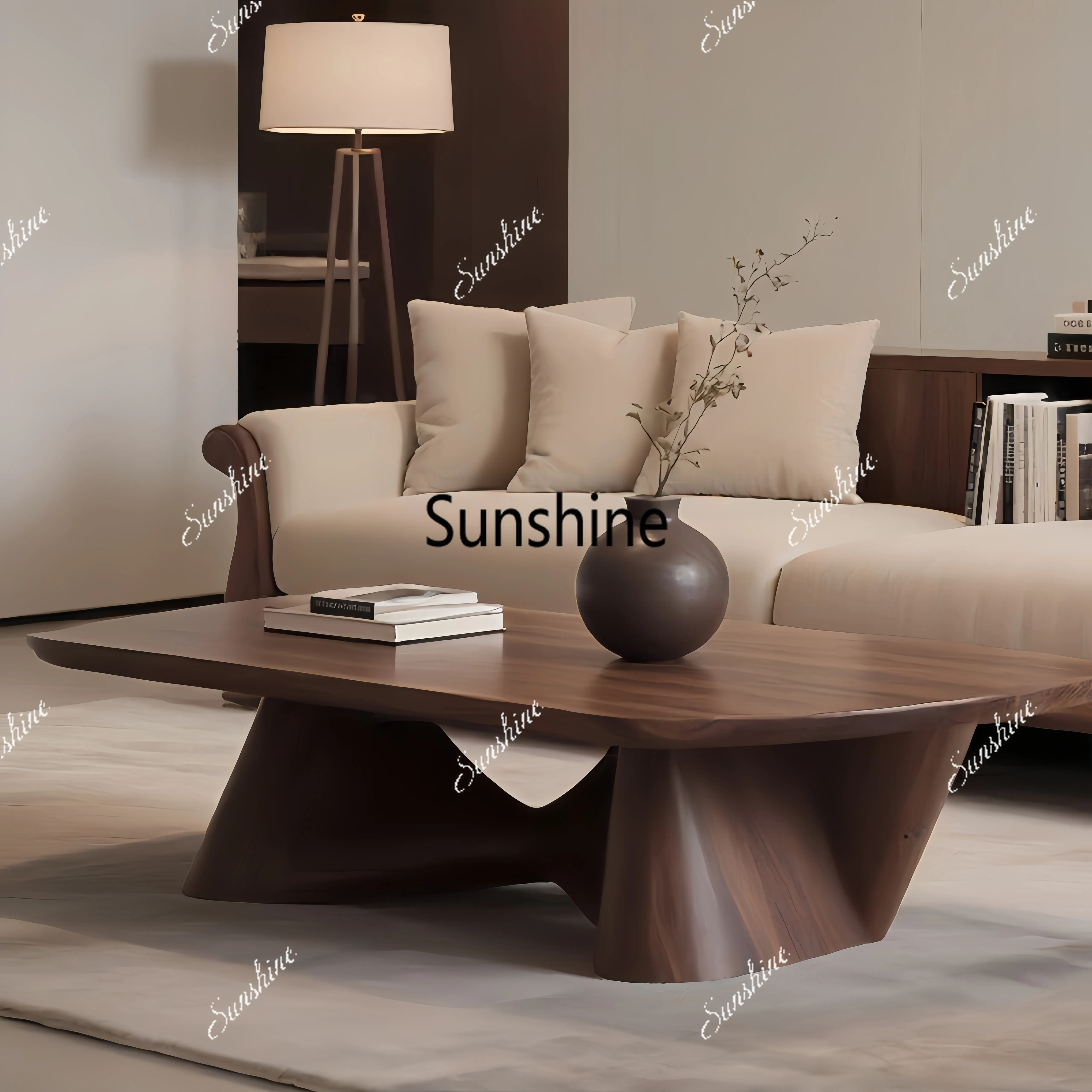 Home Office News - New Chinese-style solid wood living room