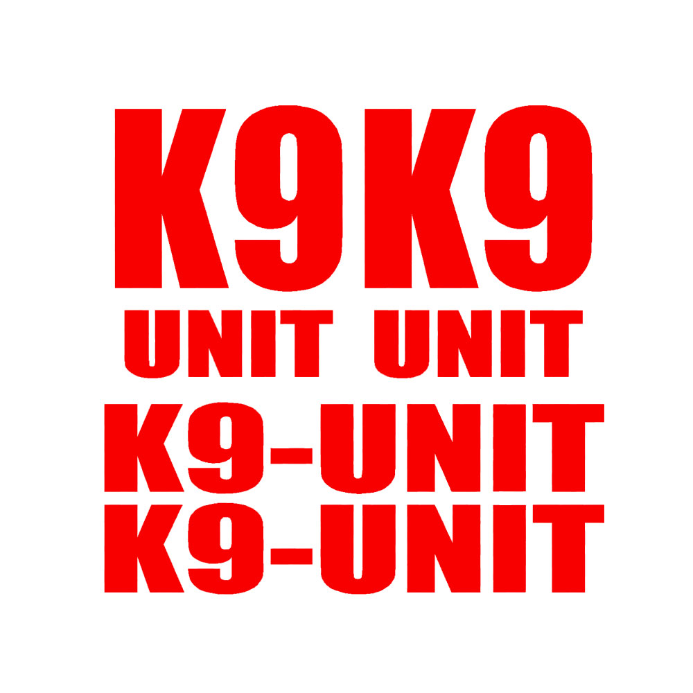 Home Office Logo - 4pcs for K-9 K9 UNIT DECAL