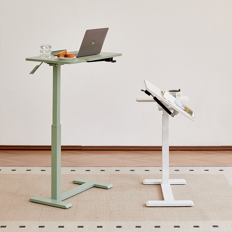 Home Office L Shaped Desk - Height Adjustment Side Desk Table Adjustable