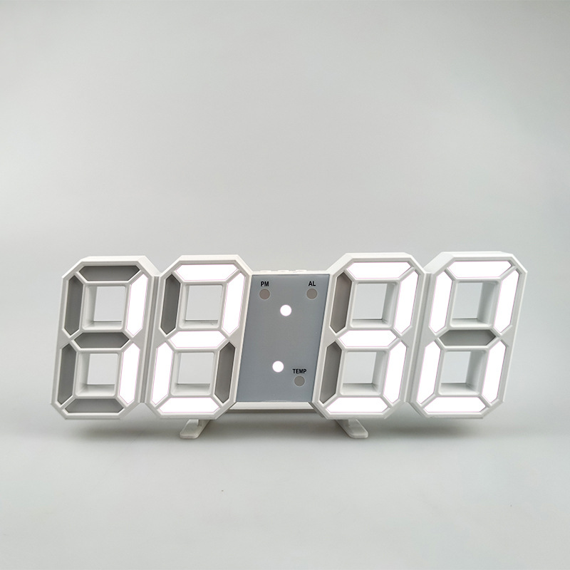 Led Desk Clock - 3D Digital Alarm Clock Wall LED
