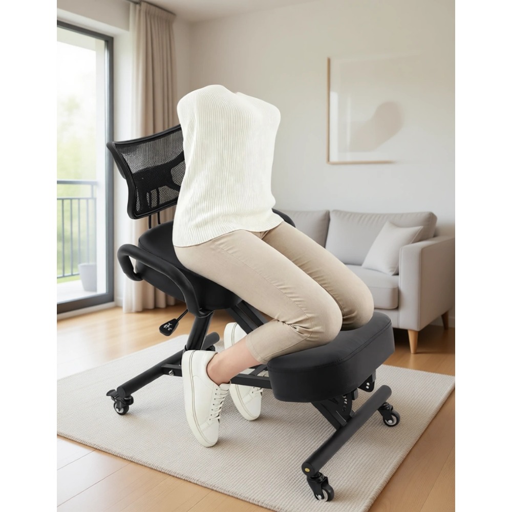 Home Office Ergonomics - Ergonomic Kneeling Chair with Backrest and