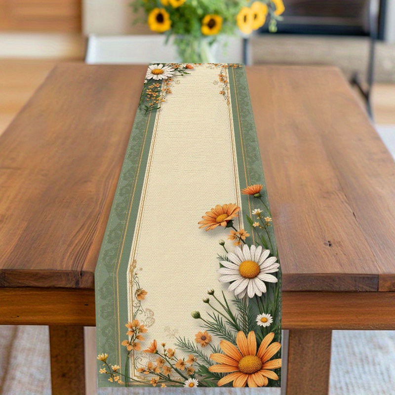 Home Office News - 1pc Daisy Sunflower Table Runner Single