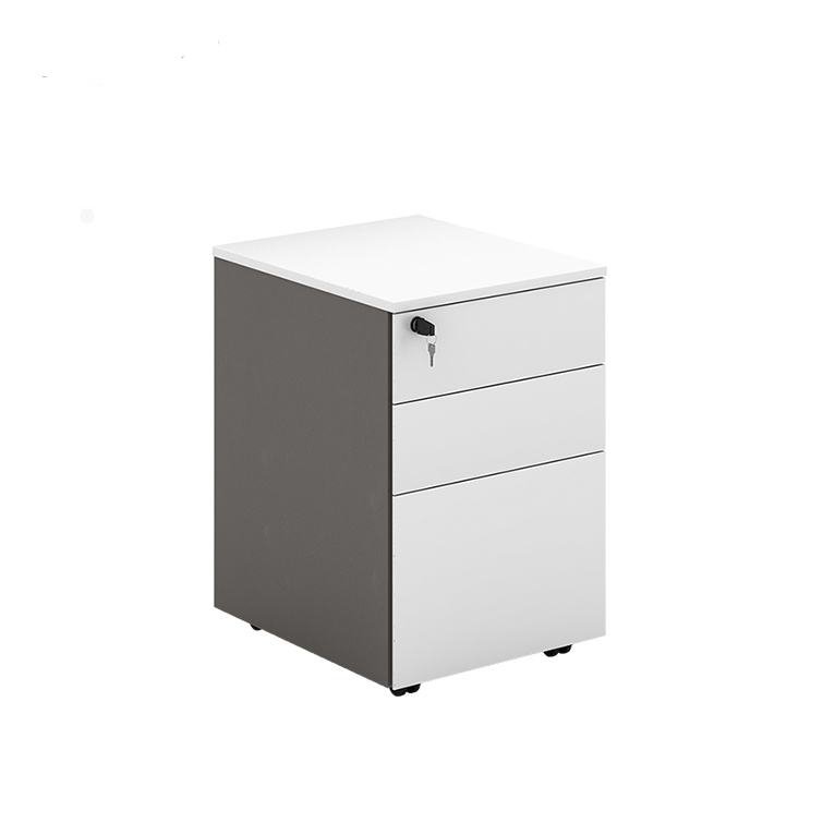 Drawer Pedestal Cabinet - White 3 Drawers Mobile Pedestal Under