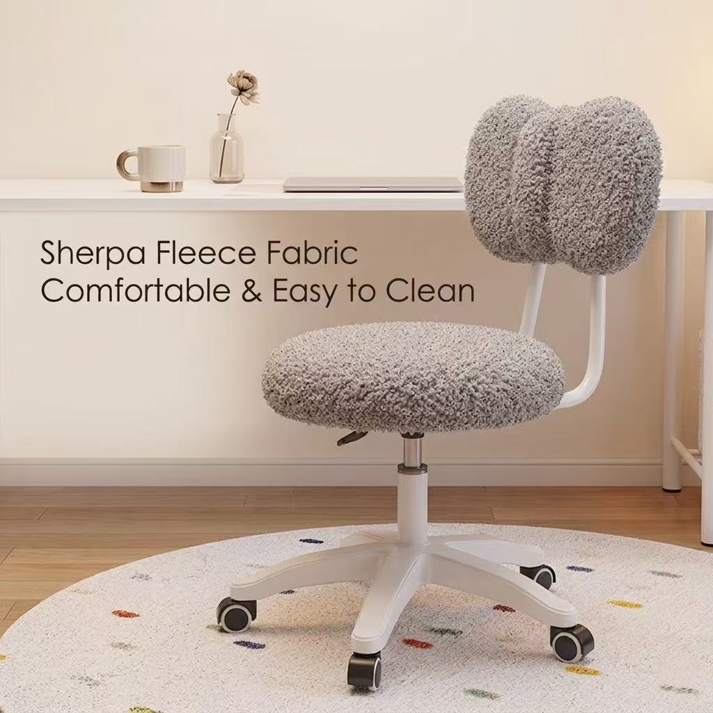 Cute Boucle Swivel Office Chai - Home Office Ergonomics review and price