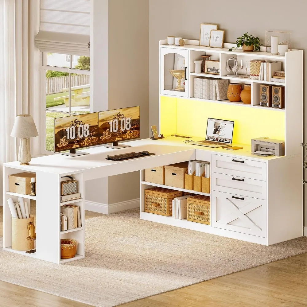 SEDETA Farmhouse L Shaped Offi - Home Office L Shaped Desk review and price