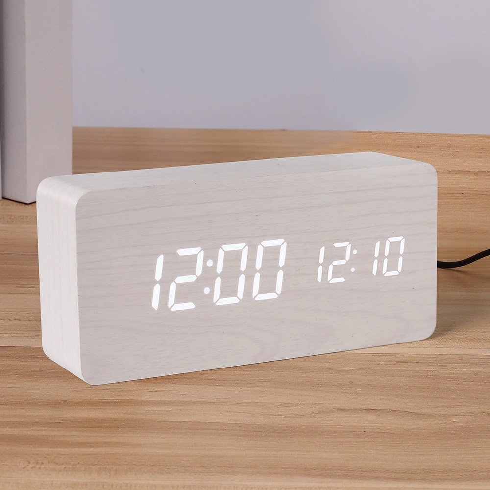 Wooden Digital Alarm Clock,LED - Led Desk Clock review and price