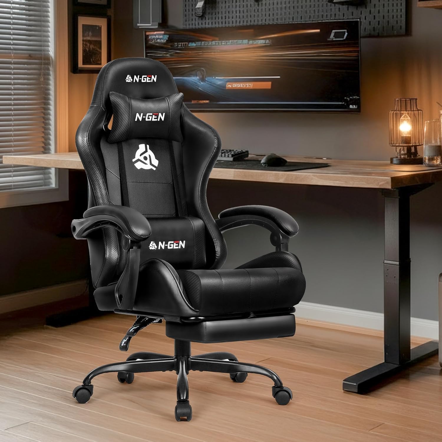 Gaming Chair with Footrest Lum - Home Office Ergonomics review and price