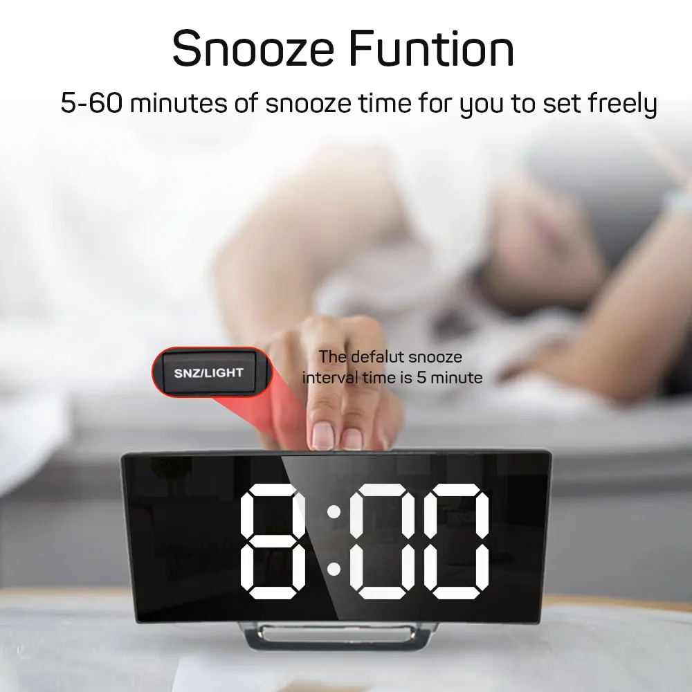 1pc LED Mirror Digital Clock B - Led Desk Clock review and price