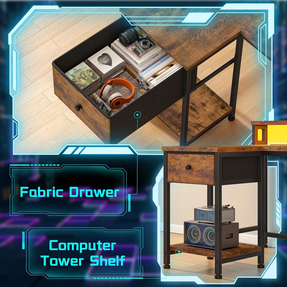 Brown L Shaped Gaming Desk Wit - Home Office L Shaped Desk review and price