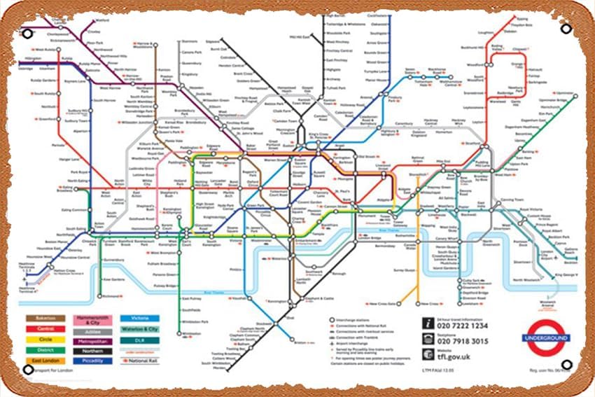 London Underground Map - Poste - Home Office London review and price