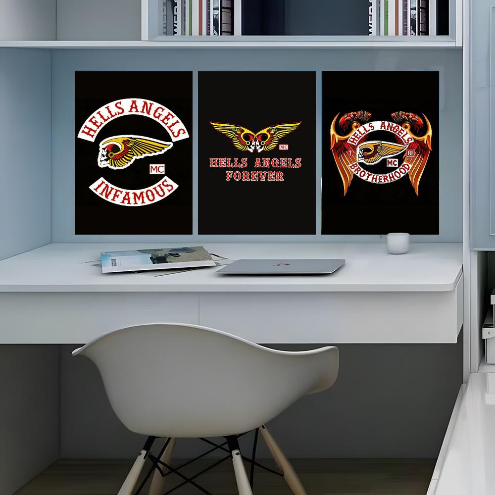 H-Hells A-Angels Logo Poster P - Home Office Logo review and price