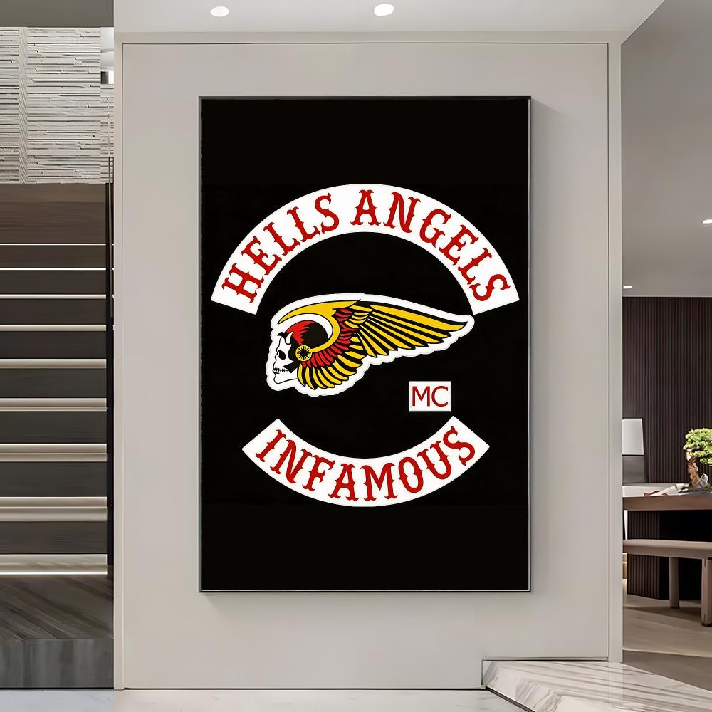 H-Hells A-Angels Logo Poster P - Home Office Logo review and price