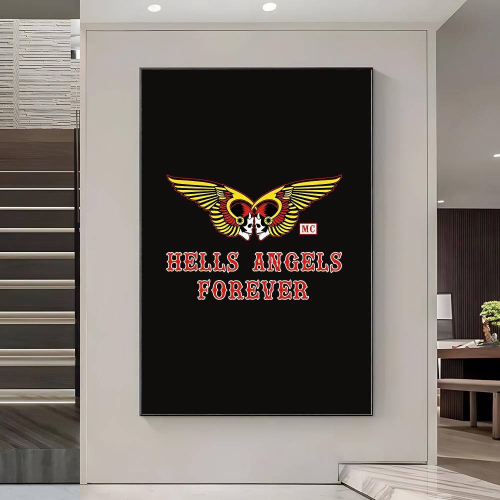 H-Hells A-Angels Logo Poster P - Home Office Logo review and price