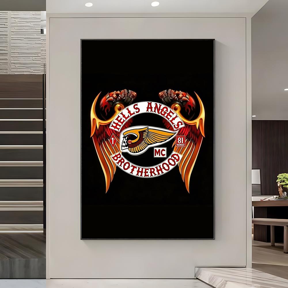 H-Hells A-Angels Logo Poster P - Home Office Logo review and price