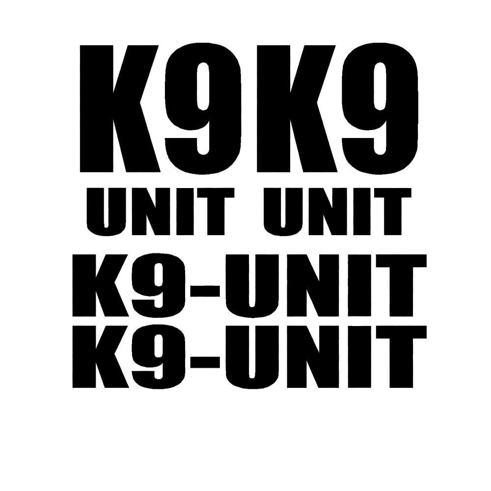 4pcs for K-9 K9 UNIT DECAL SET - Home Office Logo review and price