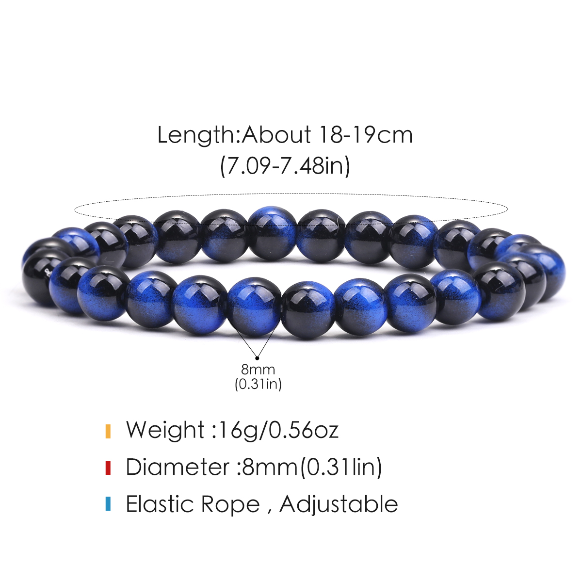 8mm Natural Symbolic Bracelet  - Home Office Logo review and price