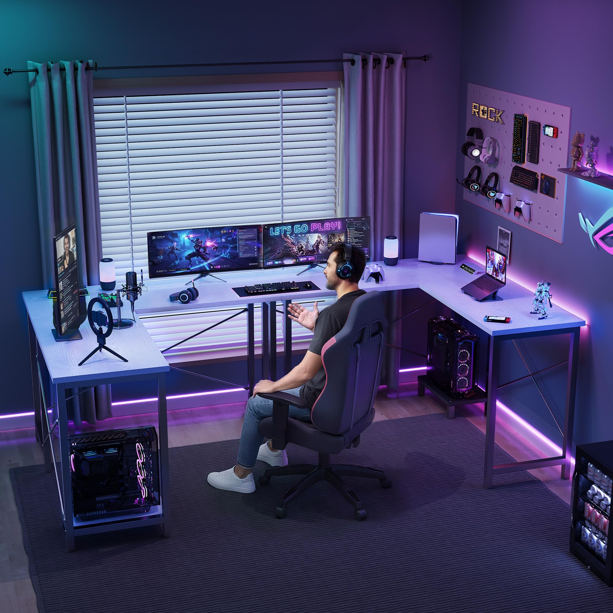 JHK 50 Inch L Shaped Desk Comp - Home Office L Shaped Desk review and price