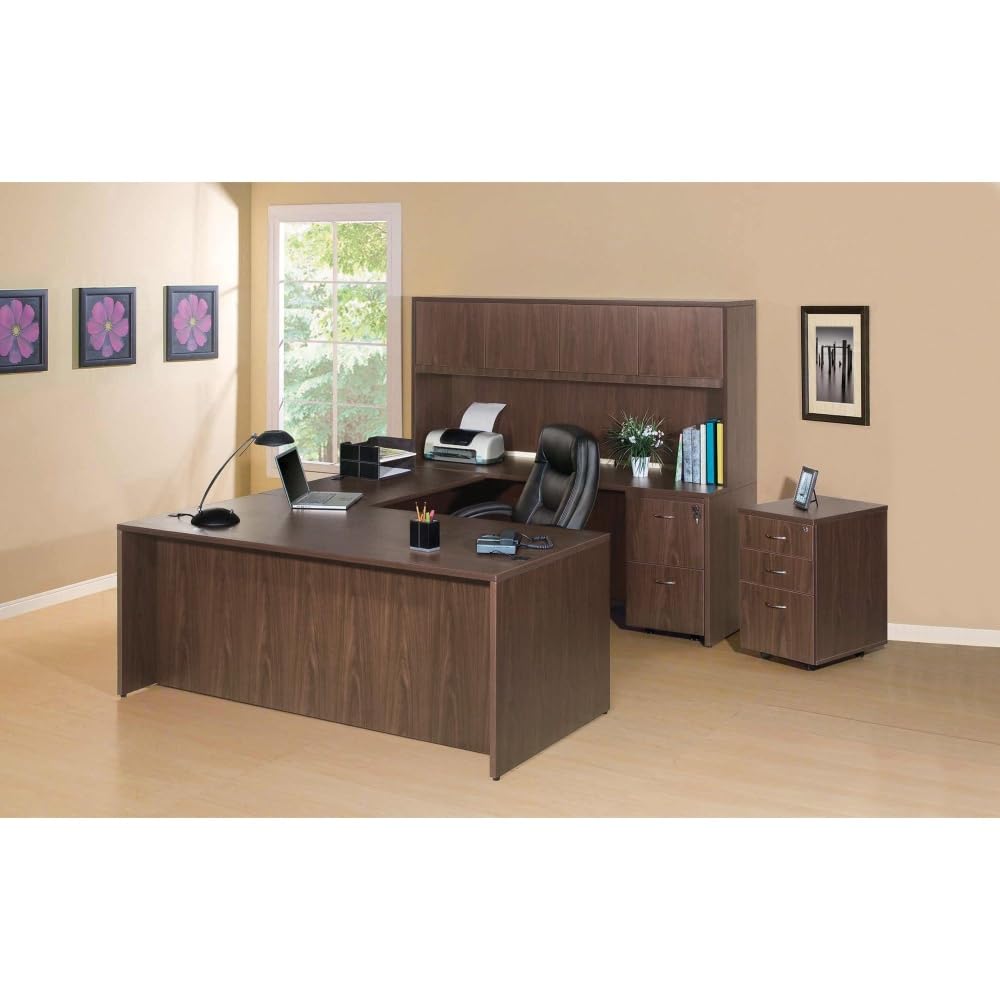 Walnut Freestanding Mobile Ped - Drawer Pedestal Cabinet review and price