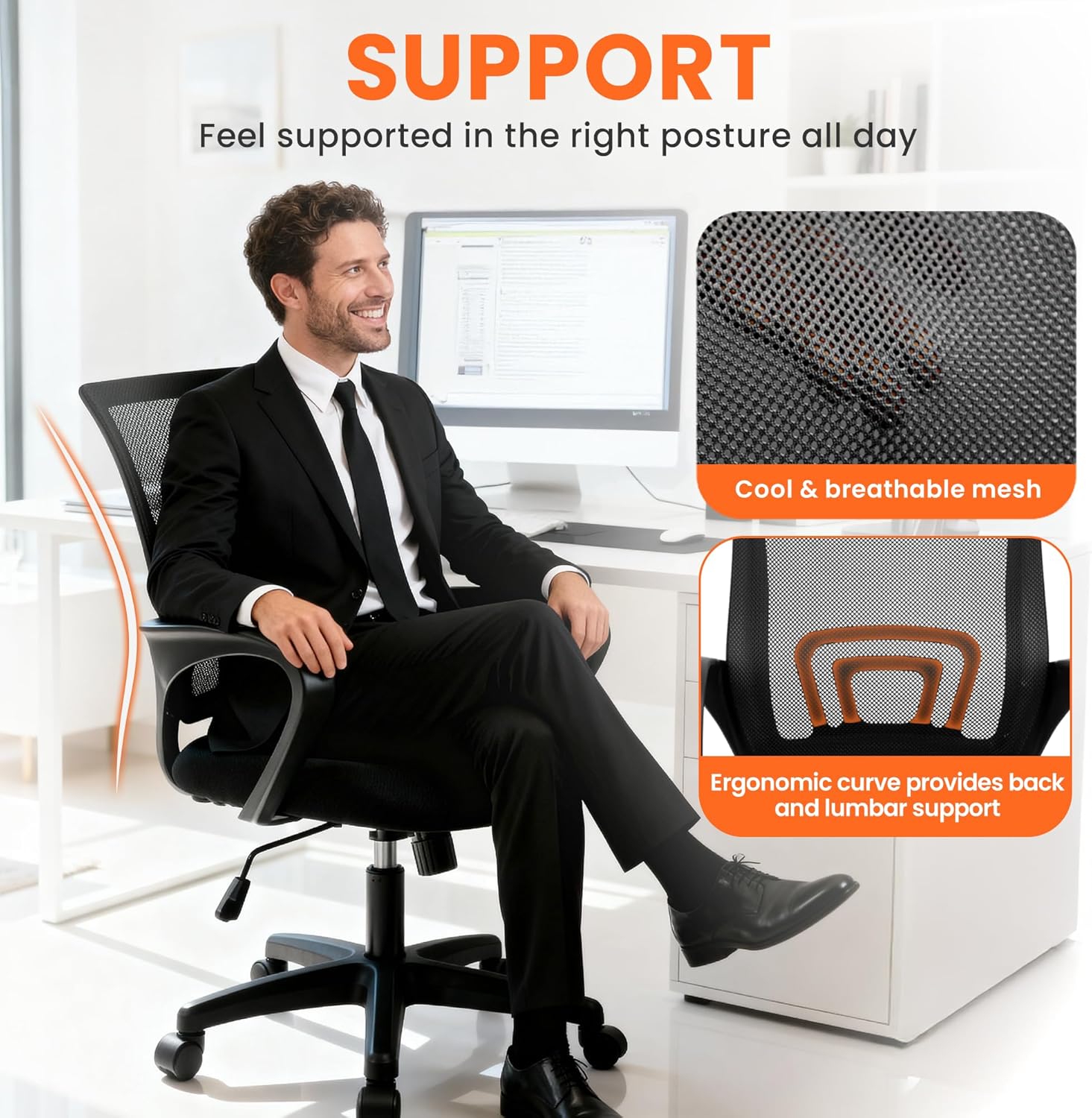Ergonomic Mesh Office Chair wi - Home Office Ergonomics review and price