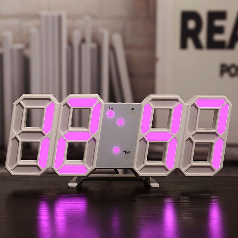 3D Digital Alarm Clock Wall LE - Led Desk Clock review and price