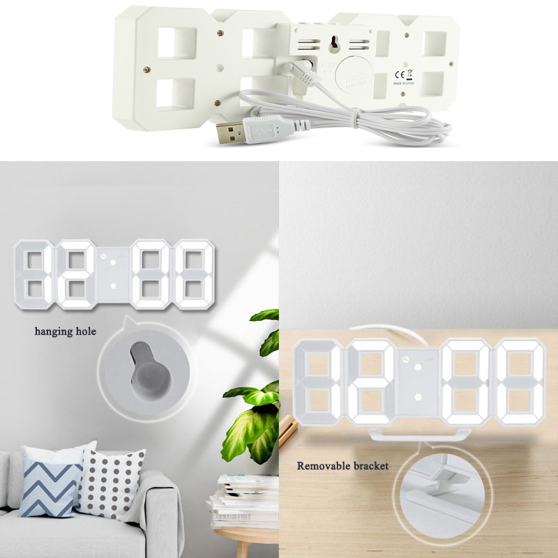 3D Digital Alarm Clock Wall LE - Led Desk Clock review and price