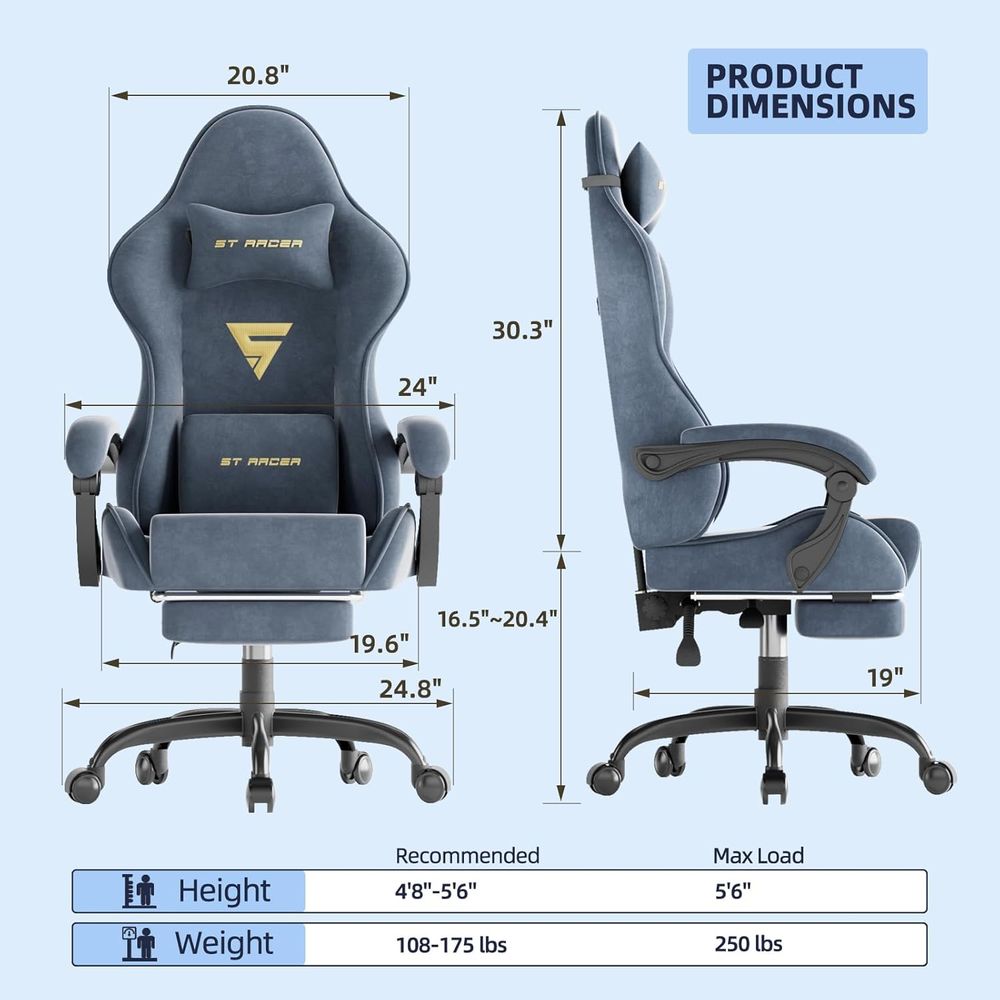 Ergonomic Gaming Chair with Fo - Home Office Ergonomics review and price