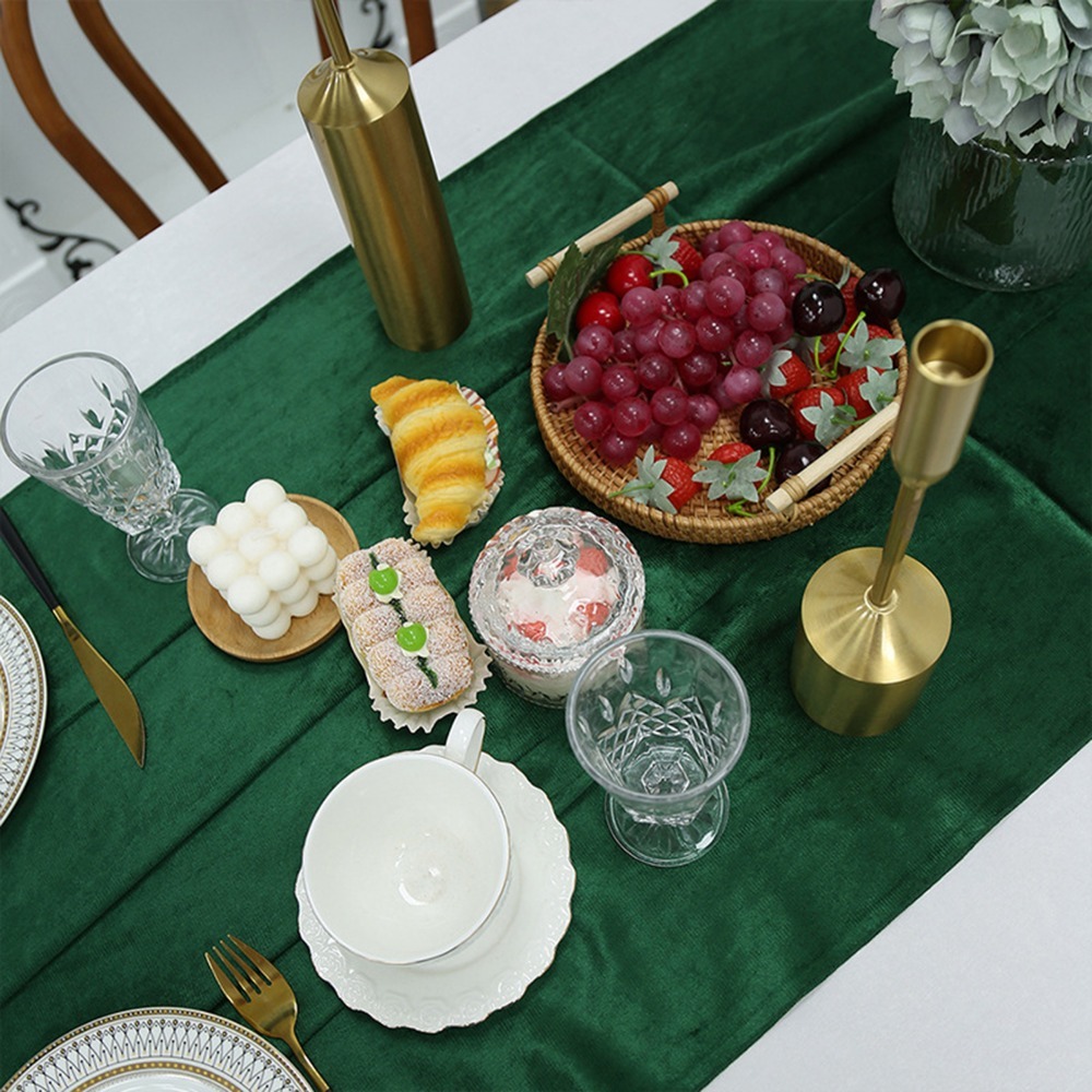 Green Velvet Table Runner Soft - Home Office News review and price