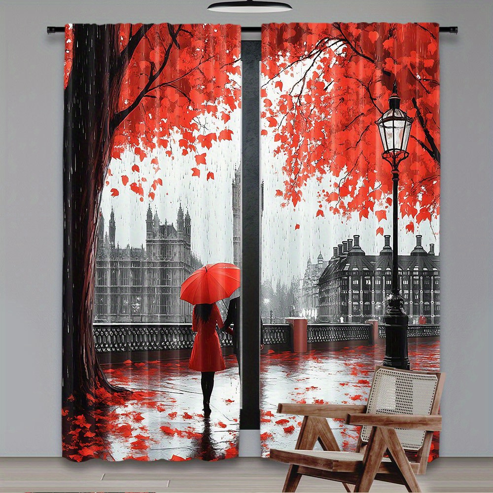 Romantic Autumn Red Leaves Cur - Home Office London review and price